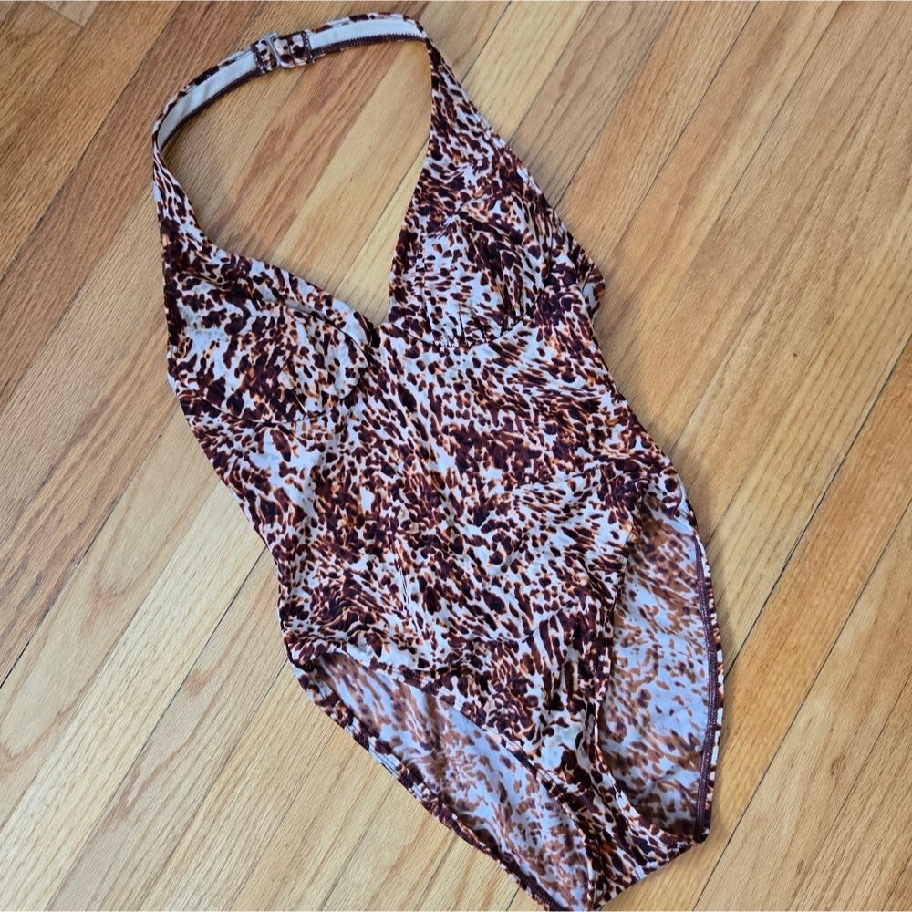 Victoria's Secret size 8C Leopard print Halter top one piece